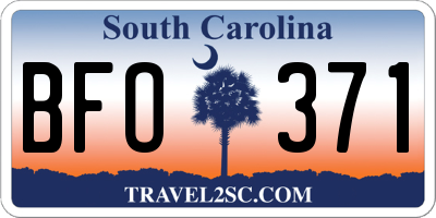 SC license plate BFO371