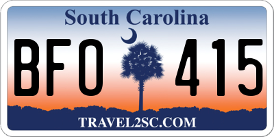 SC license plate BFO415