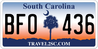 SC license plate BFO436