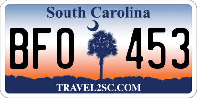 SC license plate BFO453
