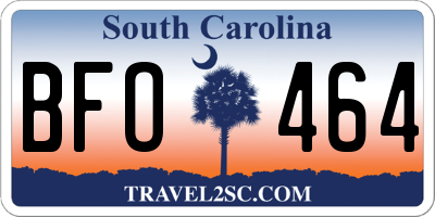 SC license plate BFO464