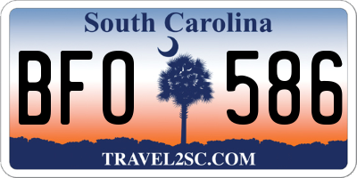 SC license plate BFO586