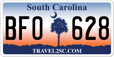 SC license plate BFO628