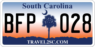 SC license plate BFP028