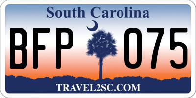 SC license plate BFP075