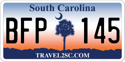 SC license plate BFP145