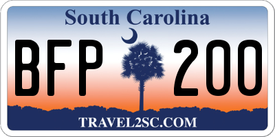 SC license plate BFP200