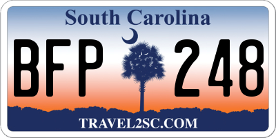 SC license plate BFP248