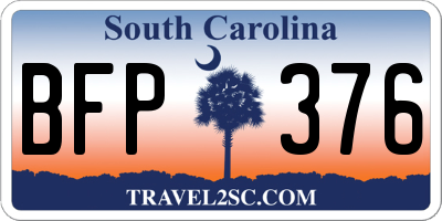 SC license plate BFP376