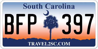 SC license plate BFP397