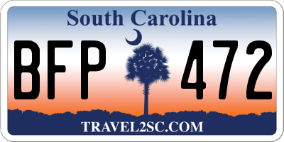 SC license plate BFP472