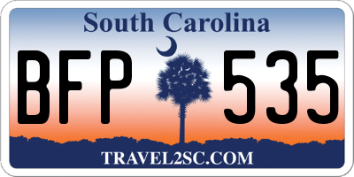 SC license plate BFP535