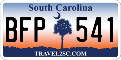 SC license plate BFP541