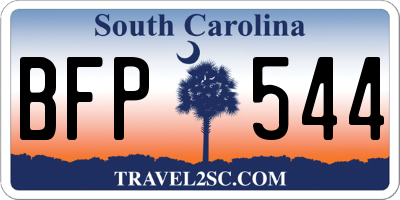SC license plate BFP544