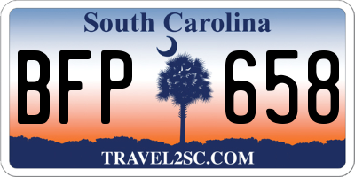 SC license plate BFP658