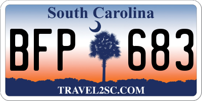 SC license plate BFP683