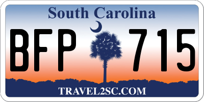 SC license plate BFP715