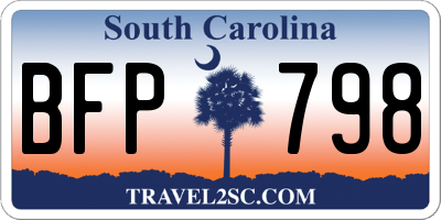 SC license plate BFP798