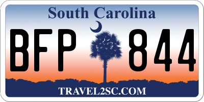 SC license plate BFP844