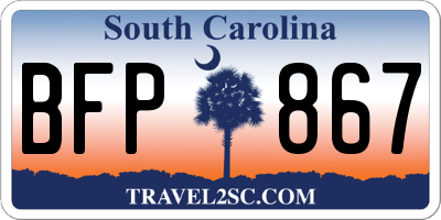 SC license plate BFP867