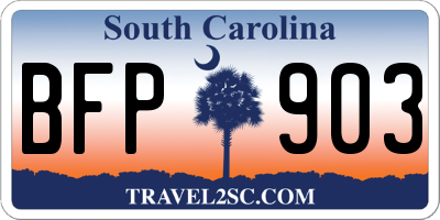 SC license plate BFP903