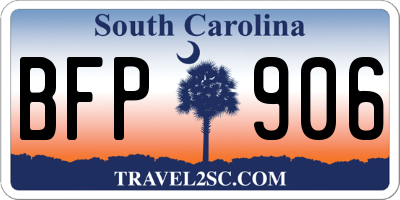 SC license plate BFP906
