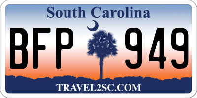 SC license plate BFP949