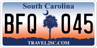SC license plate BFQ045