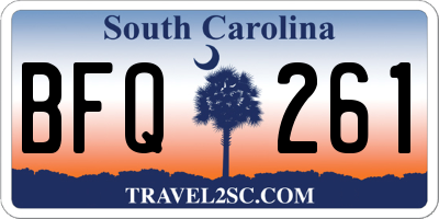 SC license plate BFQ261