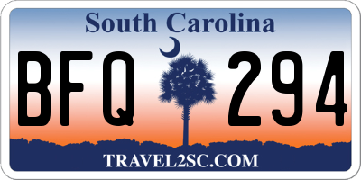SC license plate BFQ294