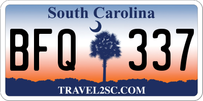 SC license plate BFQ337