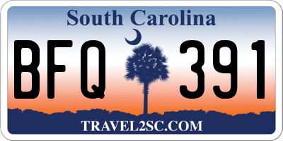 SC license plate BFQ391