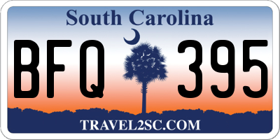 SC license plate BFQ395