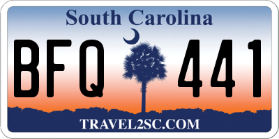 SC license plate BFQ441