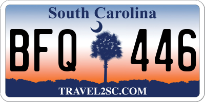 SC license plate BFQ446