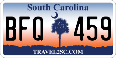 SC license plate BFQ459