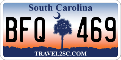 SC license plate BFQ469