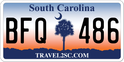 SC license plate BFQ486