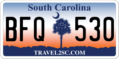 SC license plate BFQ530