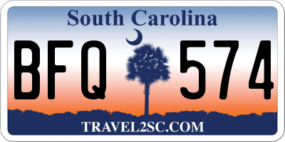SC license plate BFQ574