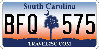 SC license plate BFQ575