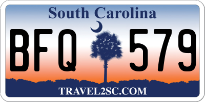 SC license plate BFQ579