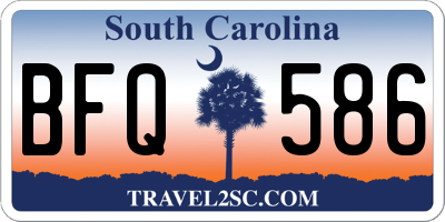SC license plate BFQ586