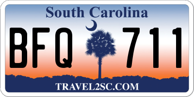 SC license plate BFQ711