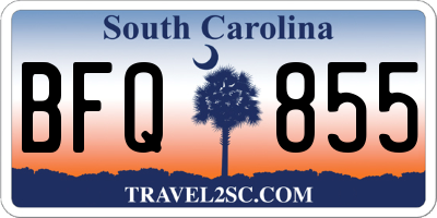 SC license plate BFQ855