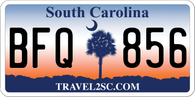 SC license plate BFQ856