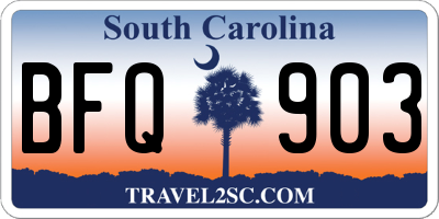 SC license plate BFQ903