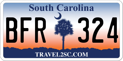 SC license plate BFR324