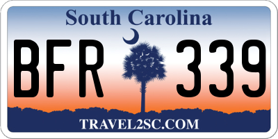 SC license plate BFR339