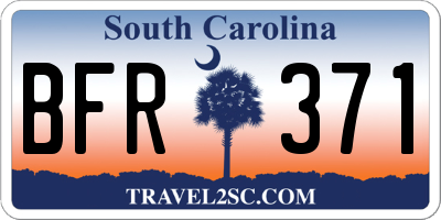SC license plate BFR371